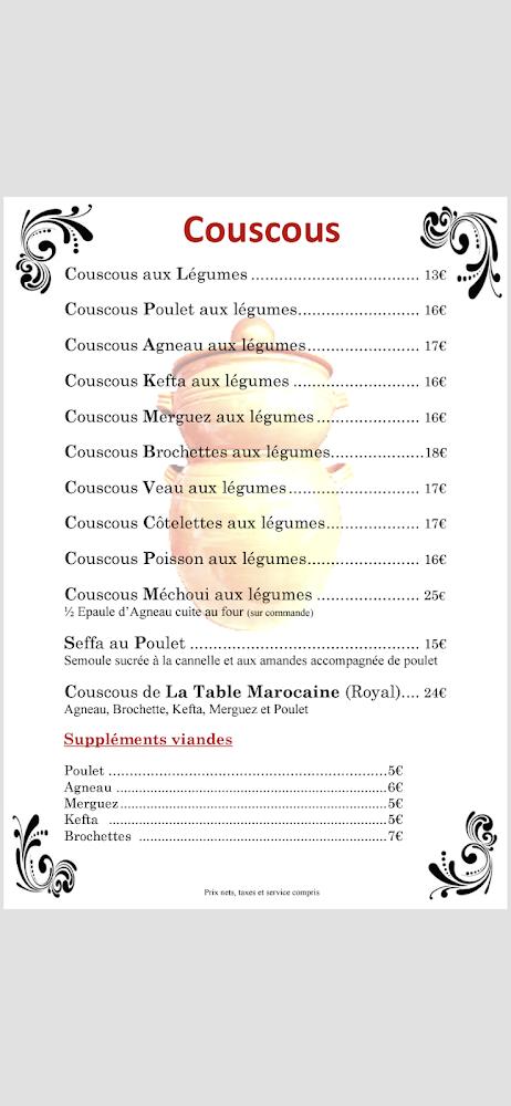 La Table Marocaine - Menu Image 4